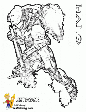 Heavy Xbox Halo Reach Coloring | Free| Halo Reach | Kids Coloring