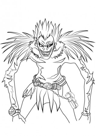 Ryuk from Death Note Coloring Page - Free Printable Coloring Pages for Kids