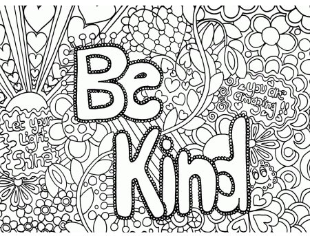 Be Kind Coloring Page - Free Printable Coloring Pages for Kids