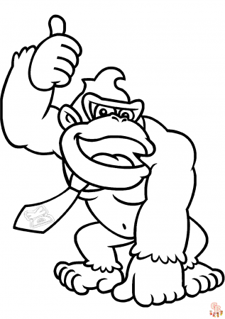 Donkey Kong Coloring Pages - Fun and Creativity with GBcoloring!