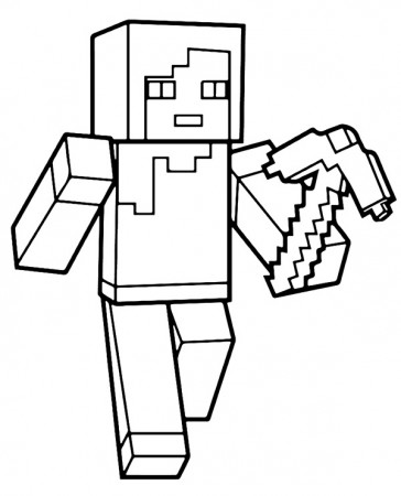 Alex coloring page Minecraft character - Topcoloringpages.net