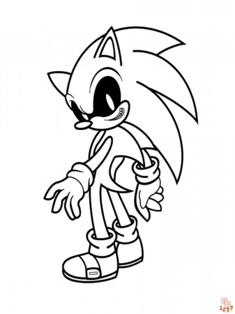 Sonic Exe Coloring Pages Printable Free for Kids