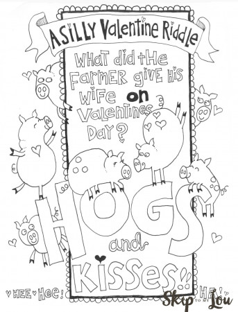 The Cutest Valentines Coloring Pages | Skip To My Lou