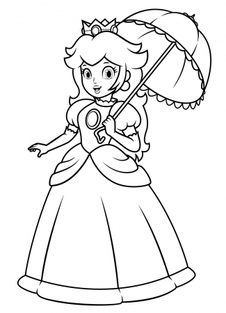 Princess Peach Coloring Pages - Coloring Pages For Kids And Adults