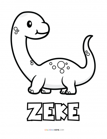 Zeke dinosaur coloring page