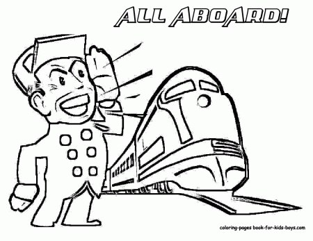 Steel Wheels Train Coloring Sheet | YESCOLORING | Free | Trains | Train coloring  pages, Train conductor, Lego coloring pages