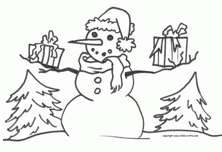 Blank Snowman Coloring Pages - Colorine.net | #18734