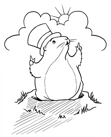 Groundhog Day Coloring Pages - Whataboutmimi.com