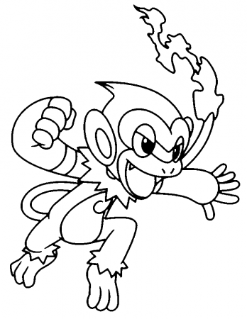 Monferno Coloring Page