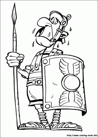 Roman soldier - Asterix Coloring Pages