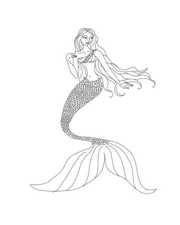 mermaids swimming. hello kitty mermaid coloring pages. beautiful ...