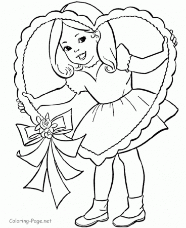 Heart And Flowers Coloring Pages | Nucoloring.xyz