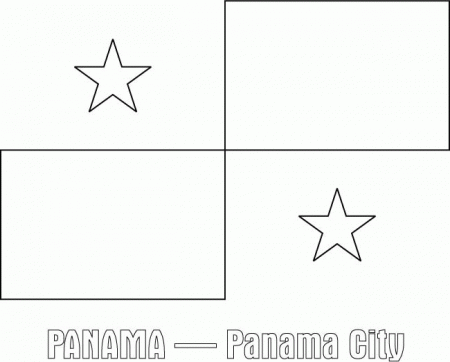 Panama Flag Coloring Page