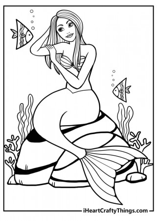 Mermaid Coloring Pages (100% Free ...