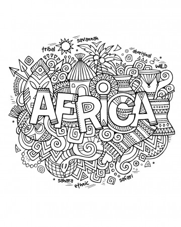 Africa - Coloring Pages for Kids and for Adults