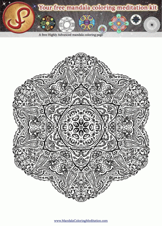 Mandala Coloring Pages Advanced Level Printable | Coloring Online