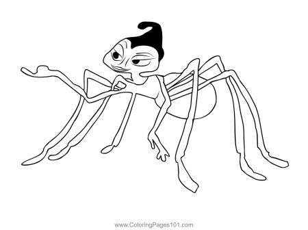 Rosie_(a_bug's_life) Coloring Page for Kids - Free A Bug's Life Printable Coloring  Pages Online for Kids - ColoringPages101.com | Coloring Pages for Kids
