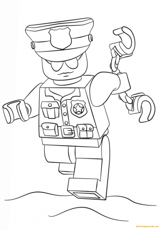 Lego Police Officer Coloring Pages - Lego Coloring Pages - Coloring Pages  For Kids And Adults