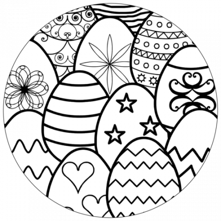 Easter Coloring Page Labels Template | OnlineLabels®