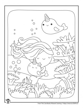 Narwhal Mermaid Coloring Page | Woo! Jr. Kids Activities : Children's  Publishing