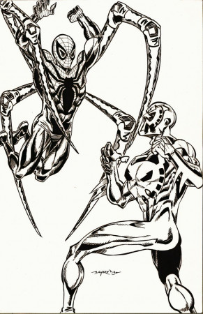 This idea came from the current arc in SUPERIOR SPIDER-MAN, where  Ock-Spidey is confronted by Miguel O'Hara, the Spide… | Spiderman, Marvel  drawings, Coloring pages