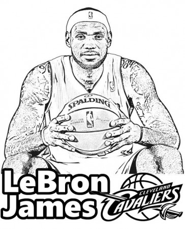 LeBron James coloring page | Sports coloring pages, Coloring pages, Lebron  james