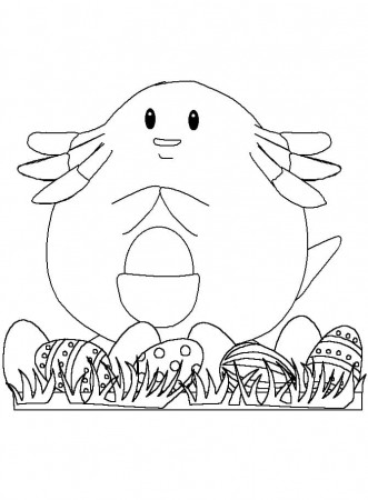 Easter Chansey Coloring Page - Free Printable Coloring Pages for Kids