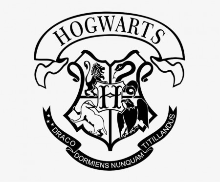 Hogwarts Logo Png Image Free Download - Hogwarts Crest Printable Black And  White Transparent PNG - 690x690 - Free Download on NicePNG