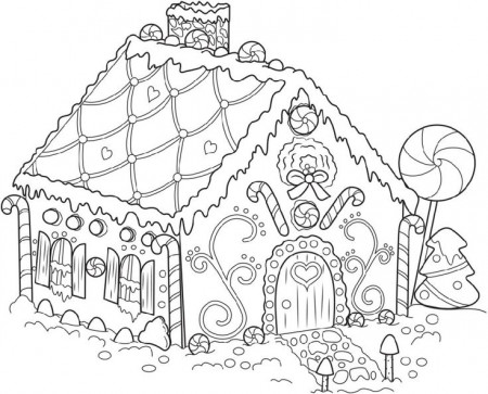 Gingerbread House Coloring Pages | Trang tô màu, Sách tô màu, Noel