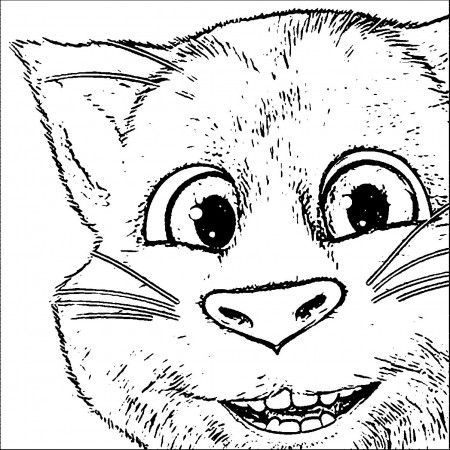 Talking Tom Cat Coloring Pages | Dog coloring page, Cat coloring ...