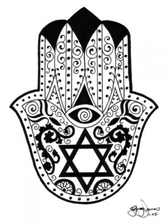 Hamsa Coloring Pages - Part 5 | Free Resource For Teaching
