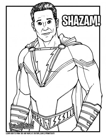 Coloring Pages For Kids Shazam - coloring pages