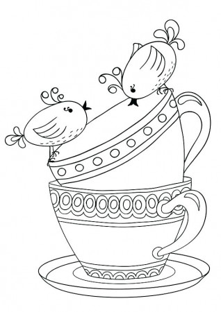 Tea Set Coloring Pages at GetDrawings | Free download