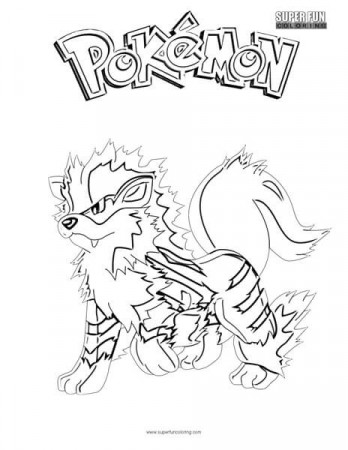 Arcanine Pokemon Coloring Page - Super Fun Coloring