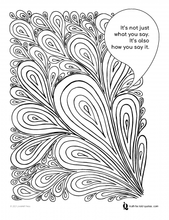 Mindfulness Coloring Pages- Quotes to color for teen wellness