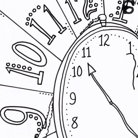 Strange Times Adult Coloring Page Featuring a Melting Clock - Etsy