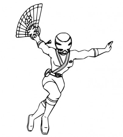 Pink Samurai Ranger Coloring Page - Free Printable Coloring Pages for Kids