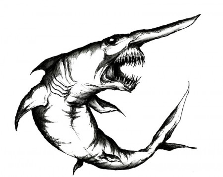 goblin shark coloring page - Clip Art Library