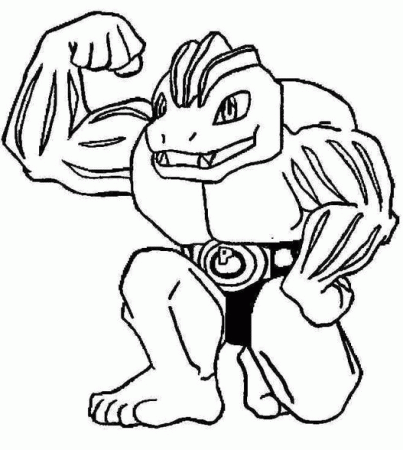 Machoke coloring picture of Pokemon 67