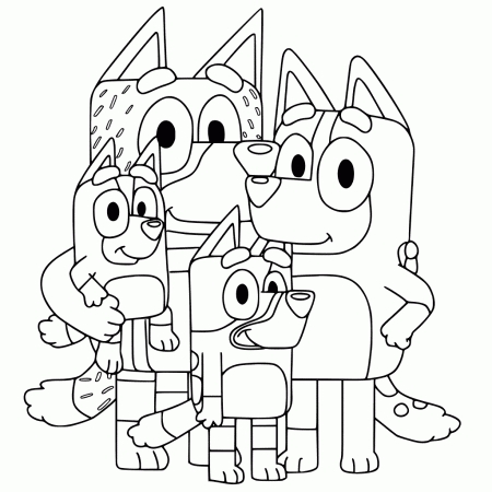Bluey Family Coloring Pages - Get Coloring Pages