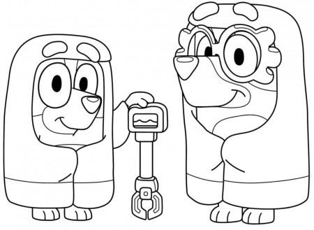 Bluey and grandma Coloring Pages - Bluey Coloring Pages - Coloring Pages  For Kids And Adults