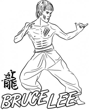 Bruce Lee malowanka do druku | Bruce lee, Lee, Bruce