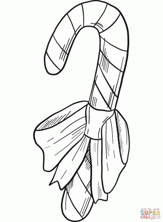 Candy Cane coloring page | Free Printable Coloring Pages