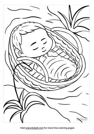 Baby Moses Coloring Pages | Free Bible Coloring Pages | Kidadl