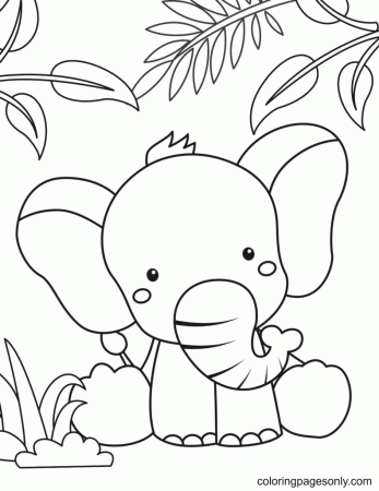 Printable Baby Elephant Coloring Pages - Elephant Coloring Pages - Coloring  Pages For Kids And Adults