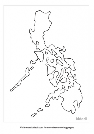 Philippines Map Coloring Page | Free World-geography-and-flags Coloring Page  | Kidadl