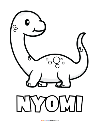Nyomi dinosaur coloring page