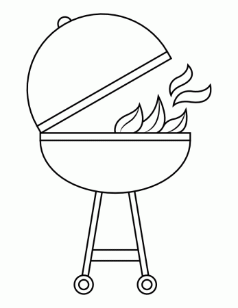 Printable Grill Coloring Page