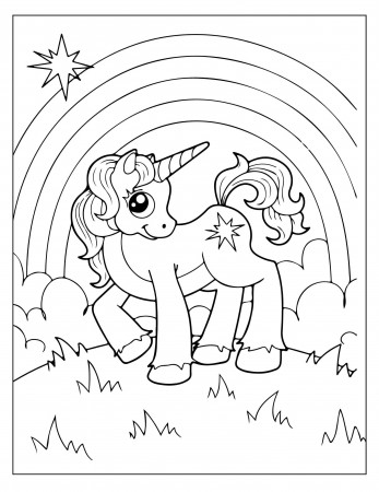 20 Page Rainbow Unicorn Printables Coloring Book Kids - Etsy