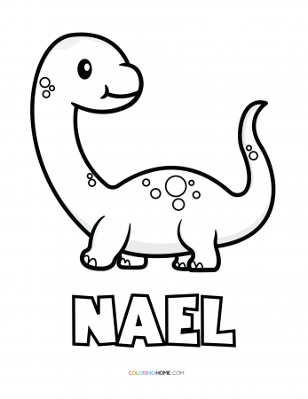 Nael dinosaur coloring page